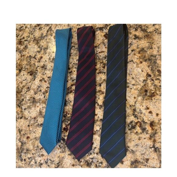 Puccini Boys Tie Lot of 3 Hand Made Youth Adjustable 58 Inches 3 Width - Picture 1 of 4